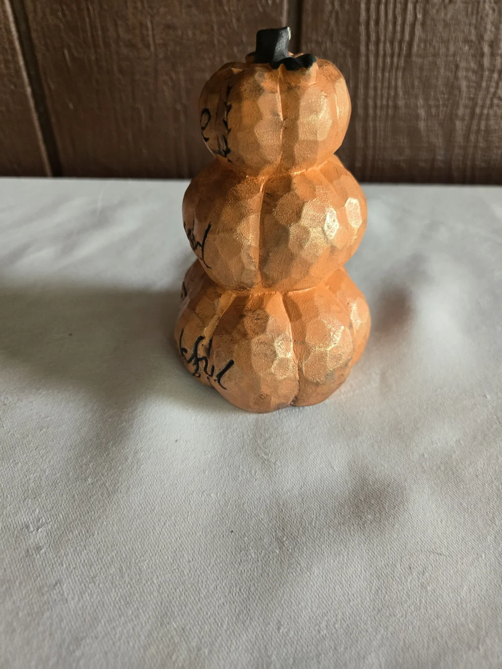 Be Blessed Be Thankful Stacked Pumpkin Decor